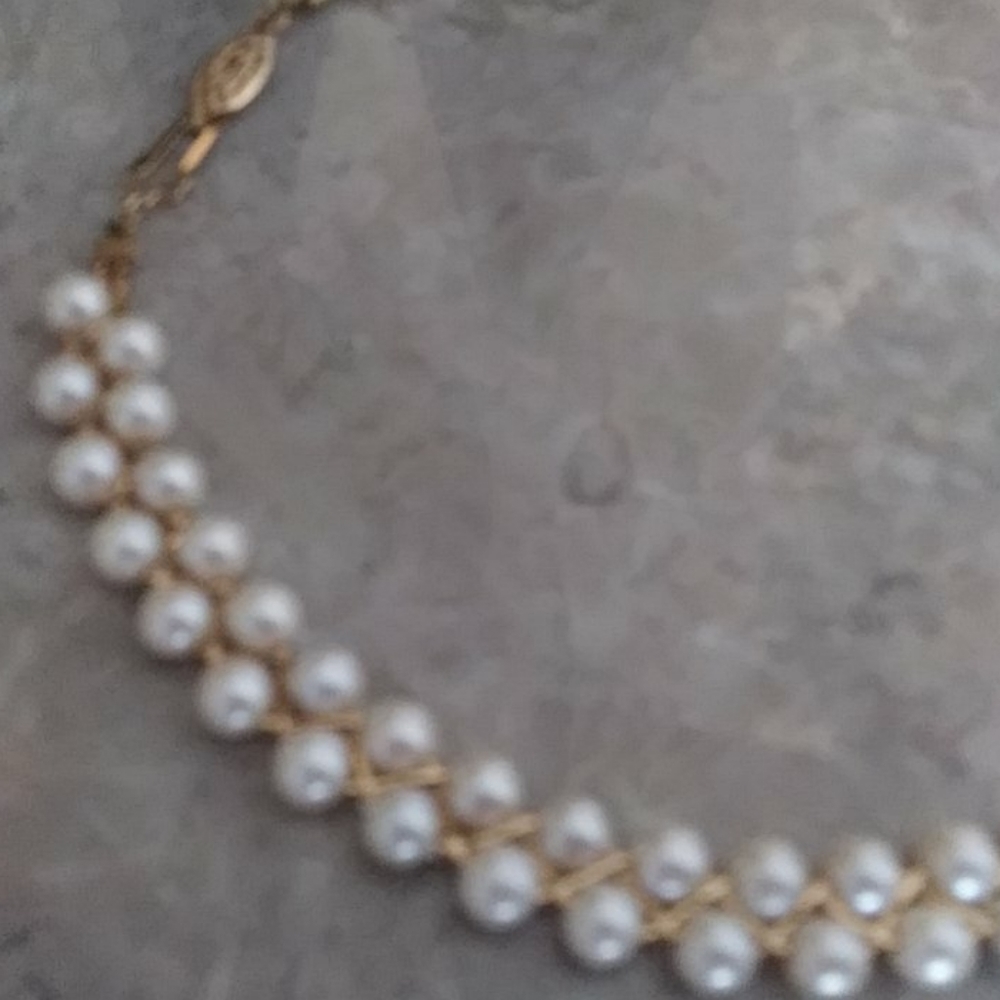 Simulated pearl necklace - Picture 2 of 5